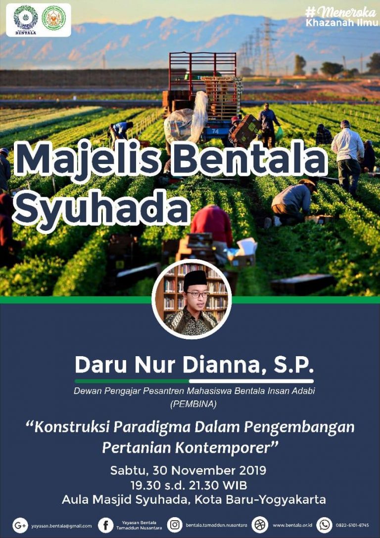 MBS 30 November 2019 – Konstruksi Paradigma Dalam Pengembangan Pertanian Kontemporer