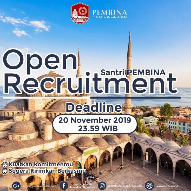 Open Recruitment Santri Pembina