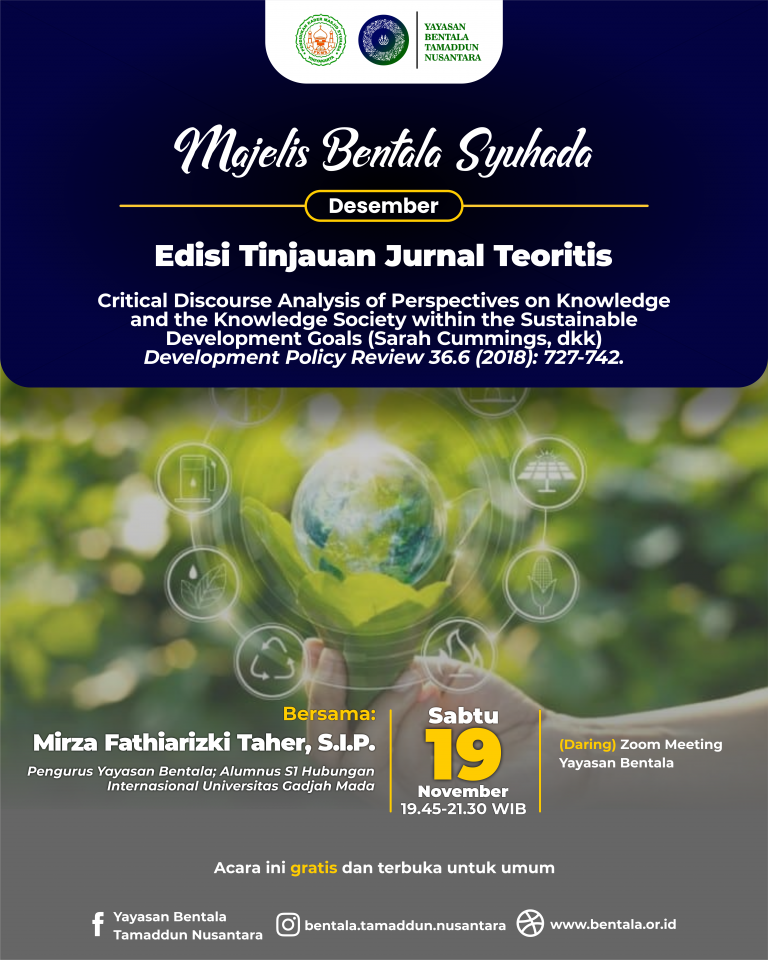 MBS Bedah Jurnal: Critical Discourse Analysis of Perspective on Knowledge and the Knowledge Society within the Sustainable Development Goals (Sarah Cummings, dkk)